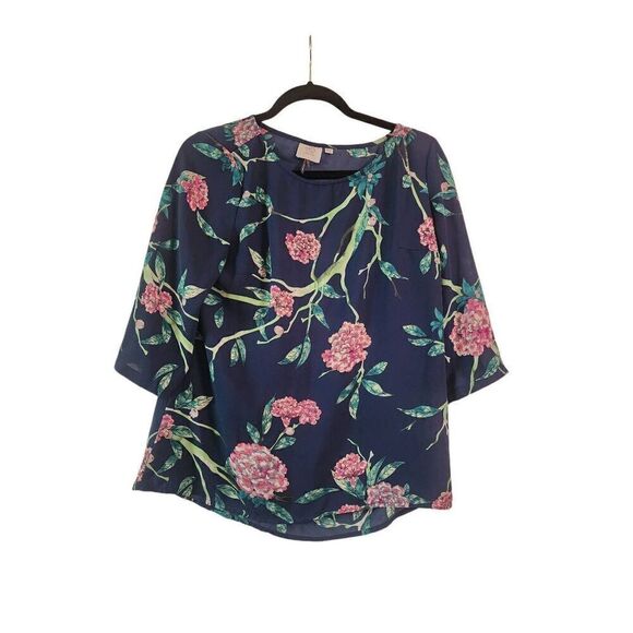 Anthropologie HD in Paris Eira green floral blouse size 6 - Picture 2 of 9